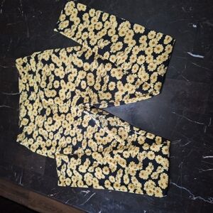 Floral Kids Bottoms in Black and Yellow